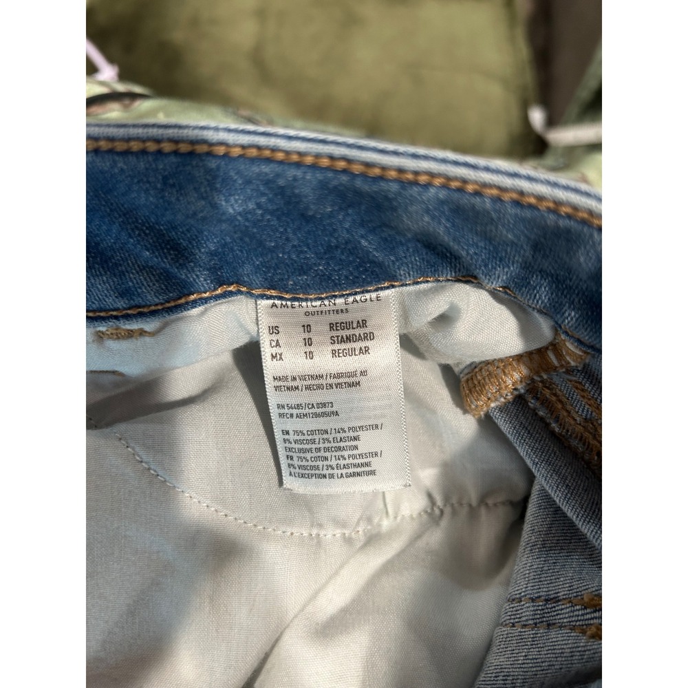 American Eagle Next Level Stretch Jegging Medium Wash Skinny Jeans Womens 10 Reg - Picture 8 of 8